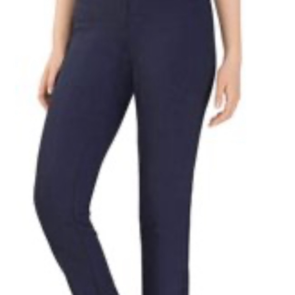 Hilary Radley Ladies' Stretch Pull on Slim Fit Ponte Pants - Navy - Large